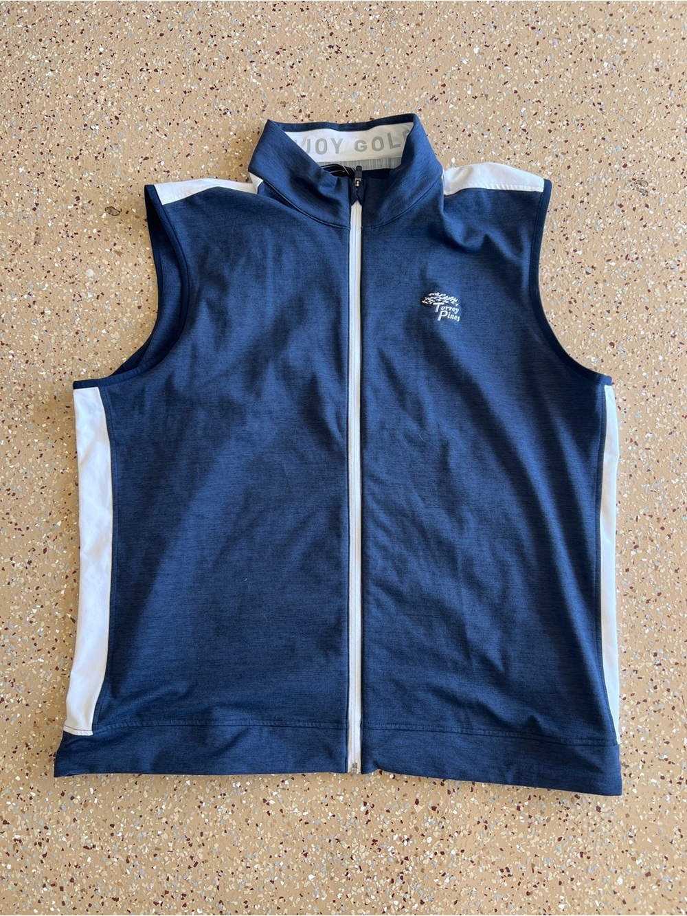 Puma Torrey Pines Navy Blue Full-Zip Golf Vest XL